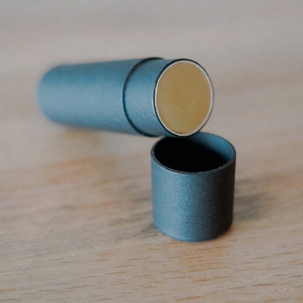 Zero-Waste Organic Lip Balm ~ Cardboard Tube Chapstick (.33 oz) ~ Handmade with Cocoa Butter, Shea Butter, Beeswax, Jojoba Oil, Coconut Oil