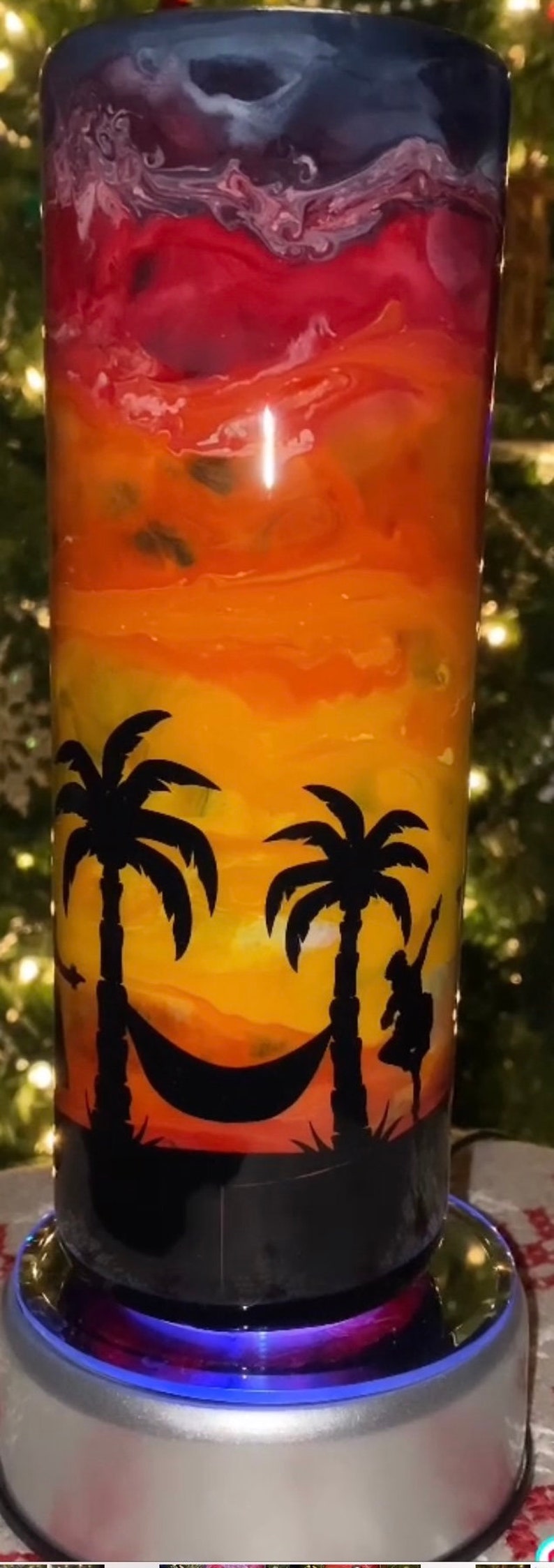 Custom Living the Aloha Tumbler Hawaiian Tumbler Stainless Steel Hawaiian Sunset Tumbler