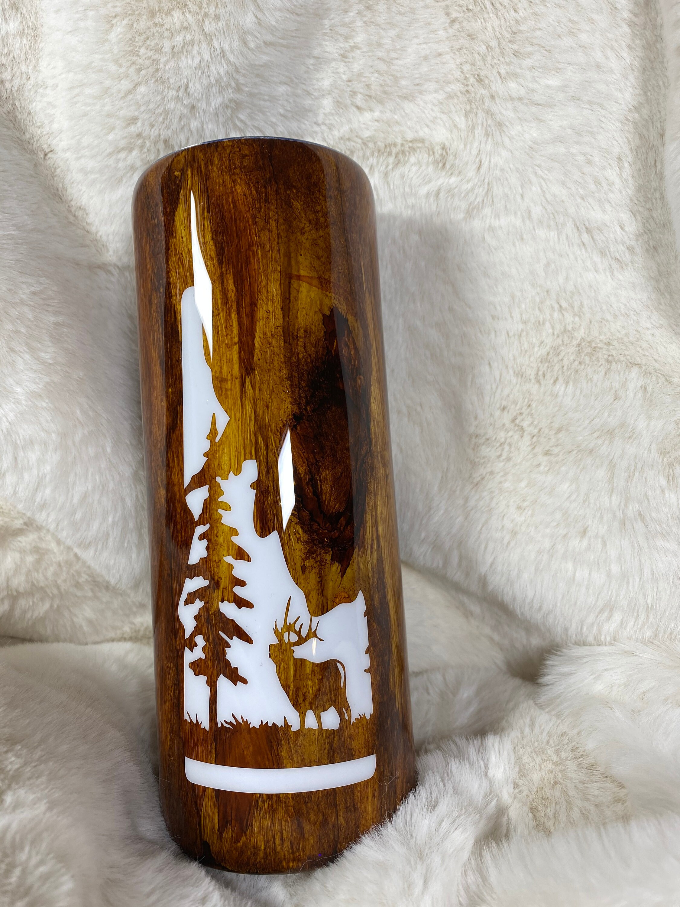 Custom Wood Grain Tumbler/ Wood Grain Idaho Tumbler Etsy