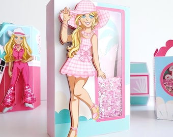Molde cajita book com ventana para shaker / Box Template