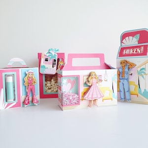 Kit 12 moldes de cajitas + REGALO Clipart orginal Barbie / Kit Boxes Templates + GIFT Barbie Clipart