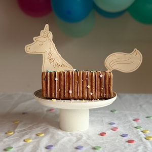 Caketopper Einhorn Kastenkuchen I Kindergeburtstag I Geburtstagskind I Einhorn-Party