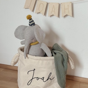 Spielzeugkorb Personalisiert mit Namen I Personalisierte Kinderzimmerdekoration I Personalisierte Aufbewahrung für Spielzeug