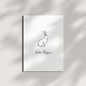 Postkarte A6 Frohe Ostern I Osterkarte I Hase I Ostern