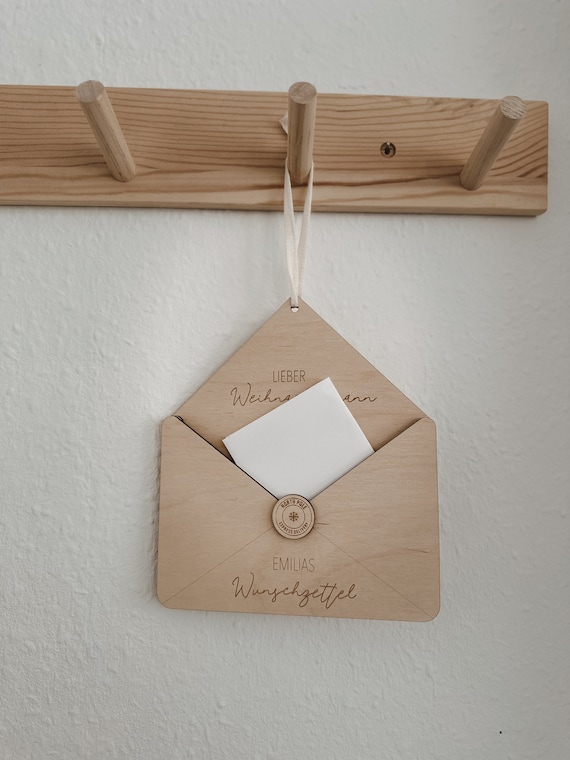 Wunschzettel Briefumschlag Personalisiert Weihnachtsmann I Brief Christkind I Weihnachtsdeko I Advent I Weihnachtsdeko I Geschenk I