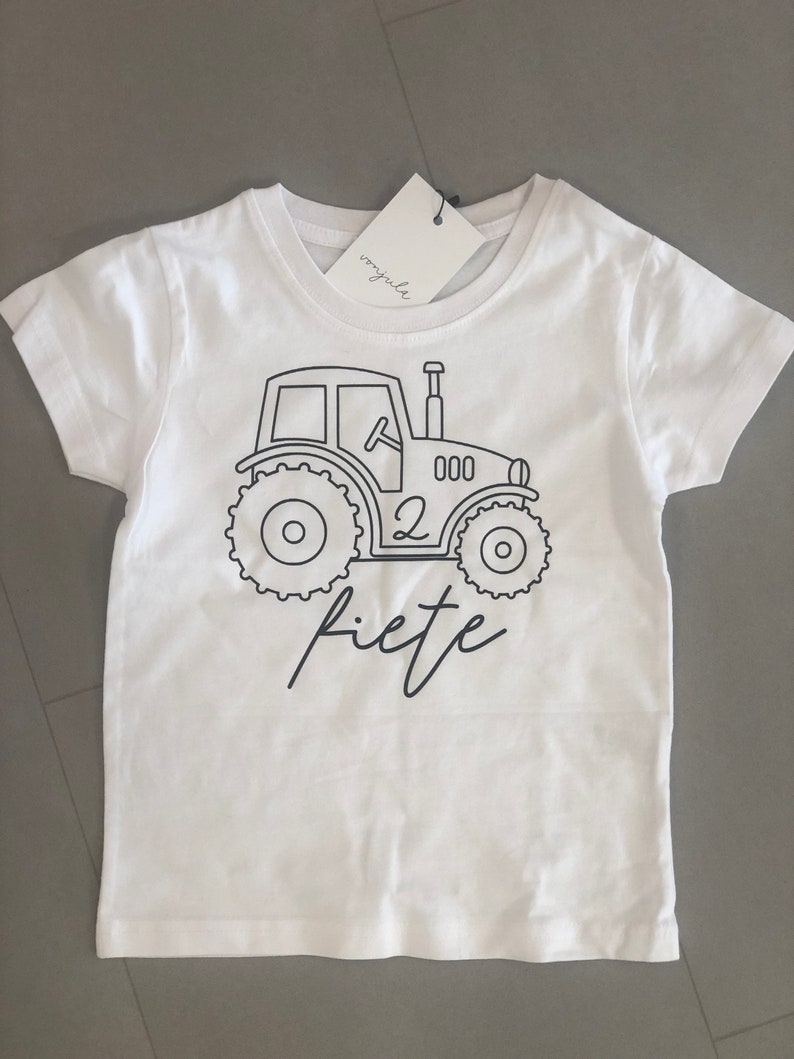 Tshirt Traktor mit Name und Zahl I Kindershirt I Geburtstag Bild 2