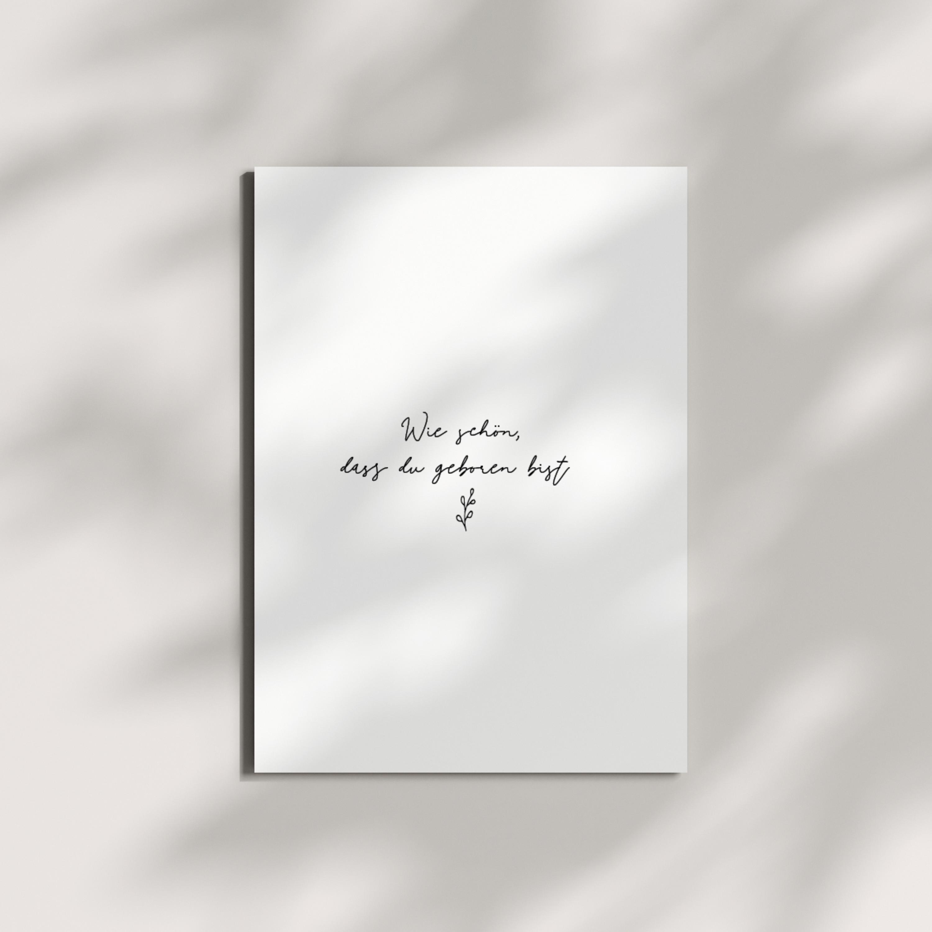 Postkarte A6 Wie schön, dass du geboren bist I Geburtstag I