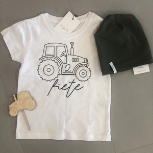 Tshirt Traktor mit Name und Zahl I Kindershirt I Geburtstag Bild 3