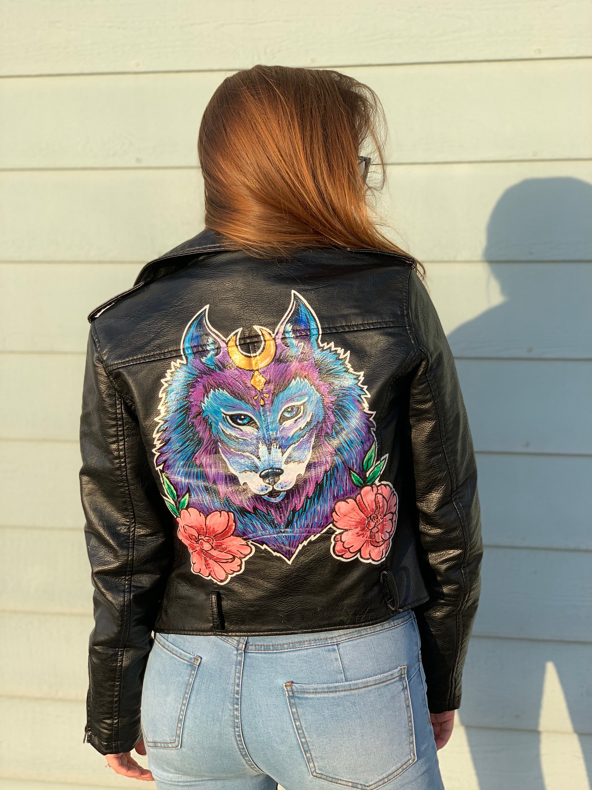 Custom Hand Painted Jacket Hand Painted Denim Jacket Etsy