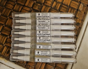 Nourishing Cuticle & Nail Oil brush 3 ml - vitamin E with pure jojoba, argan, and castor oils. Scented or unscented. Manicure essential