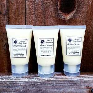 Hand & Body Lotion, All-Natural - 1 or 3.4 oz tubes. Moisturizer with shea butter, coconut oil, olive oil, aloe vera gel, beeswax, vitamin E