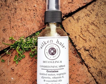 All-Natural Hair Detangler and Leave-In Conditioner: Vitamin E, Vegetable Glycerin (2oz or 4oz)