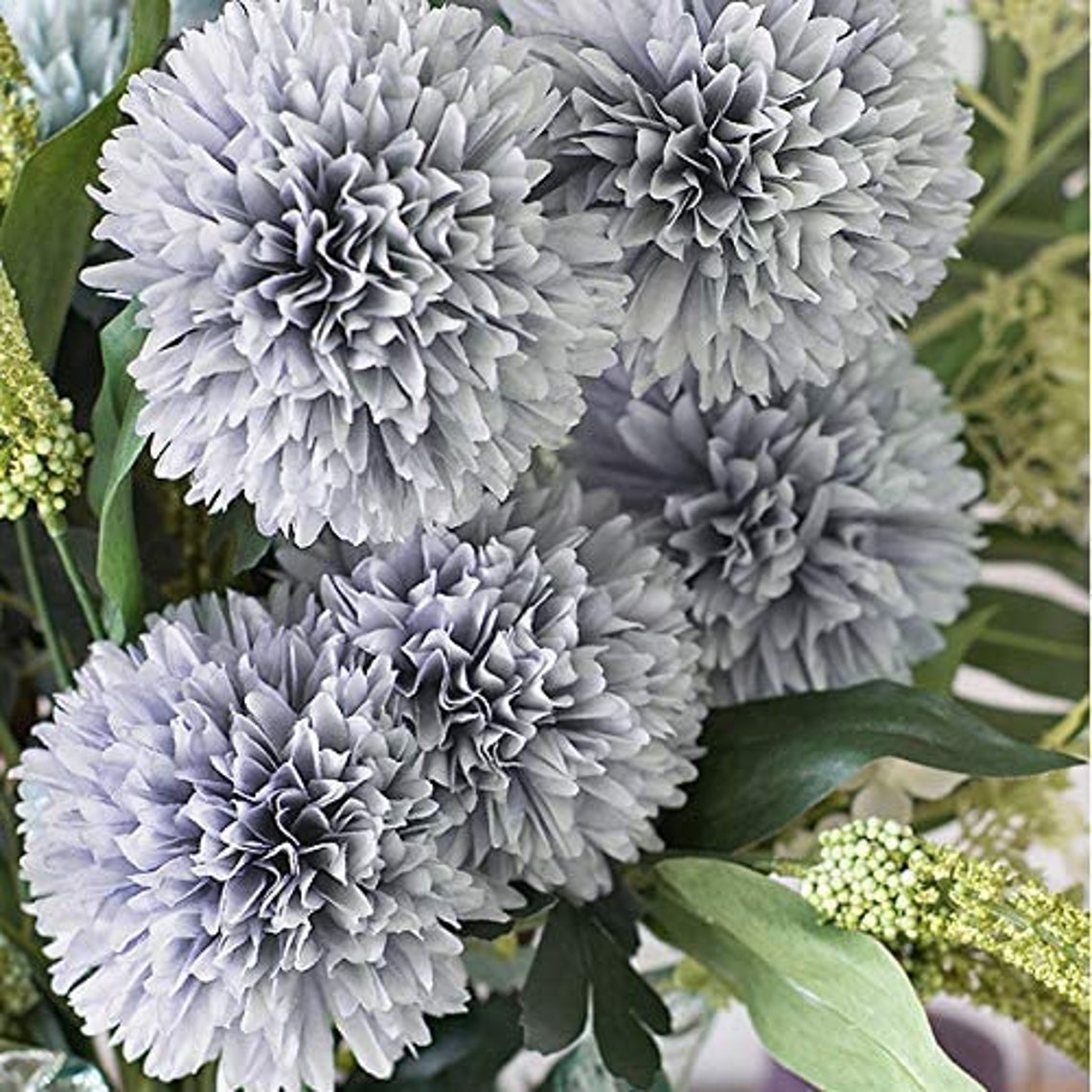 Artificial Chrysanthemum Ball 20 Hydrangea Flowers Etsy