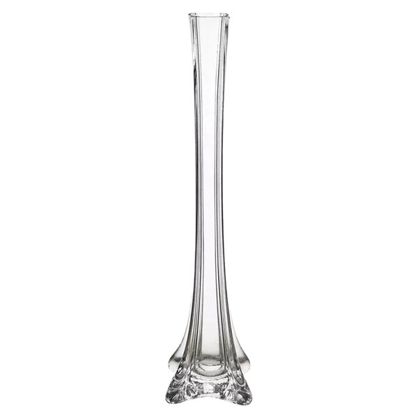 Silky Silk Elegant Glass Eiffel Tower Vase | Home Decorations and Flowers Arrangements | wedding décor and Birthday party.(12-24 pcs clear)