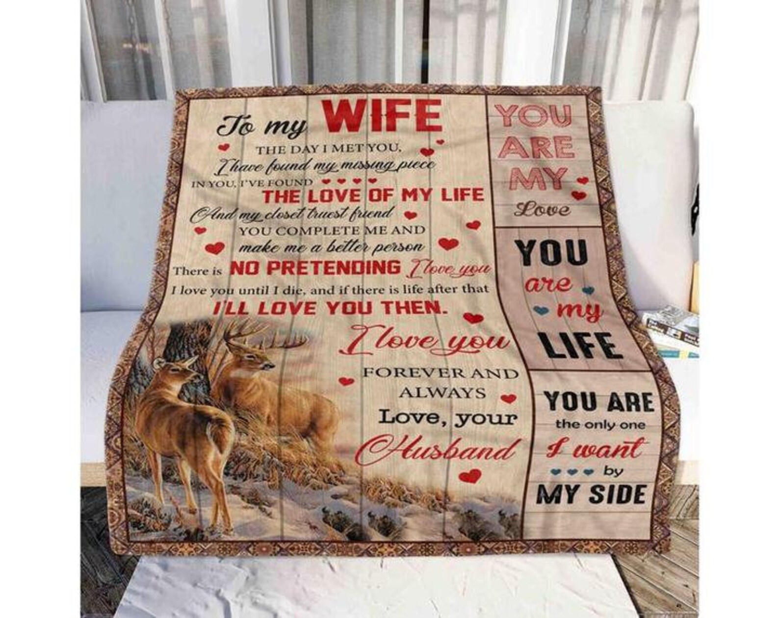 To My Wife Blanket I Love You Forever And Always Special Etsy