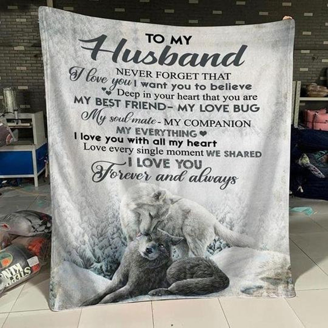 To My Husband Blanket Personalized Blanket Valentine Gift Etsy
