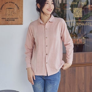 Winter Heavier Fabric Tops Fall Shirts Warm Blouse Thicker Cotton Top Long Sleeves Shirt Blouse Outwear XS-6XL (HandMade Custom Plus Size)