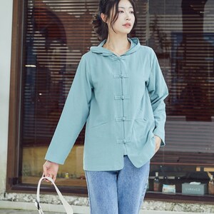 Winter Heavier Fabric Tops Fall Shirts Warm Blouse Thicker Cotton Top Long Sleeves Shirt Blouse Outwear XS-6XL (HandMade Custom Plus Size)