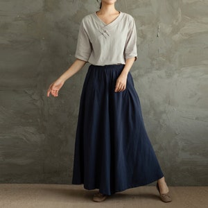 Winter/Autumn Thick Cotton Pant Skirt Linen Pants , I can make it in Heavier fabric