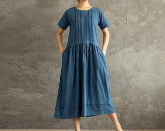 Thenlian Womens Ruffle Oversize Casual Midi Dresses with Pocket Yellow, XL Thenlian Womens Ruffle Oversize Casual Midi Dresses with Pocket Yellow, XL