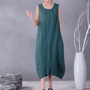 Clearance Summer Dress Cotton Dress Casual Loose Soft Dresses Sundress Homewear Lightweight Dress
