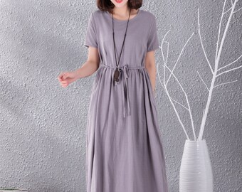 Clearance Summer Dress Cotton Dress Casual Loose Soft Dresses Maxi Dress Homewear Lightweight Dress