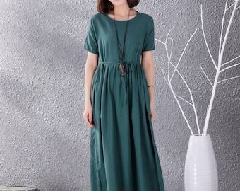 Clearance Summer Dress Cotton Dress Casual Loose Soft Dresses Maxi Dress