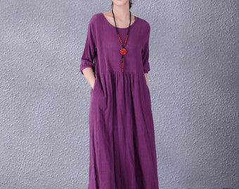 Clearance Summer Cotton Dress Casual Loose Soft Dresses