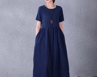 Clearance Summer Dress Cotton Dress Casual Loose Soft Dresses Maxi Dress