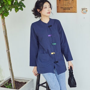 Winter Heavier Fabric Tops Fall Shirts Warm Blouse Thicker Cotton Top Long Sleeves Shirt Blouse Outwear XS-6XL (HandMade Custom Plus Size)