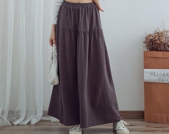 Winter Heavier Fabric Skirt Fall Skirt Warm Skirts Thicker Cotton Skirt Midi Skirt Outwear Loose Skirt XS-6XL (HandMade Custom Plus Size)