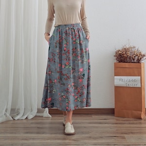 Pull on Maxi Skirt Etsy UK