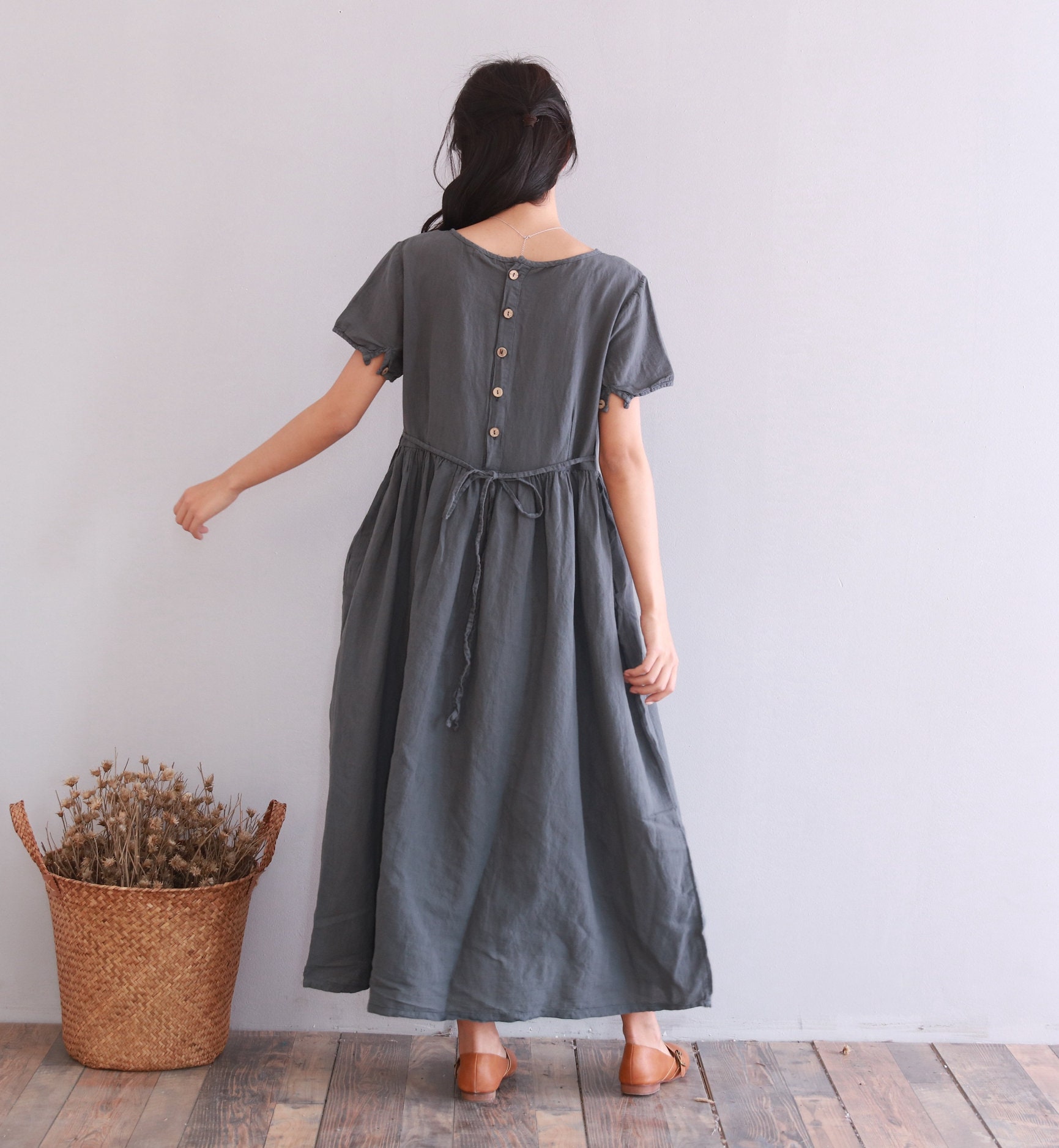 plain cotton dresses for women Womens Cotton Linen Long Sleeve Maxi Long Dress Plain Classic Button Down  Shirt Dresses Trendy Boho Dresses GraySmall at Amazon Women's Clothing  store