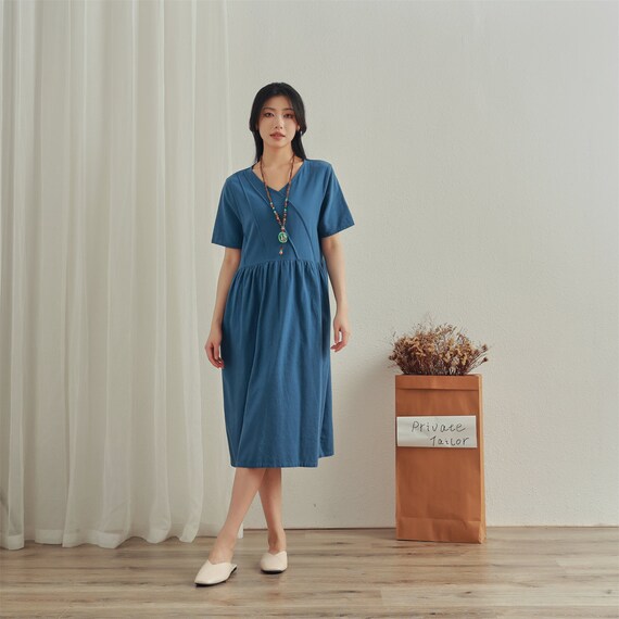 long sleeve denim dress women utcoco Womens Casual Belted Wrapped V-Neck Ruffle Hem Maxi Denim Dresses for 2025 (Small, Blue) at Amazon Women's Clothing store this dress can be Steve Madden Ray Floral VENDOR COLOR-WHITE GREEN MULTI Size:XL conservative knee-length dress