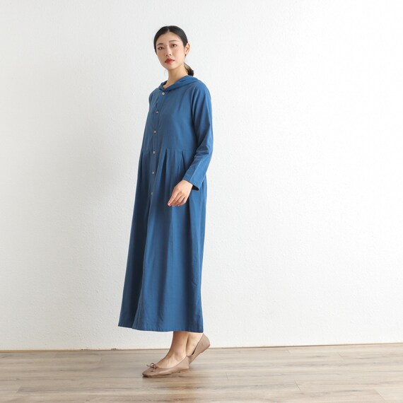 hooded casual dresses Black Oversized Casual Hooded Maxi Dress