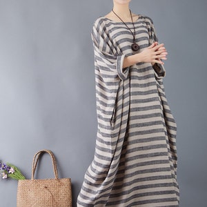 Clearance Oversized Striped Dress Summer Cotton Dress Soft - Etsy