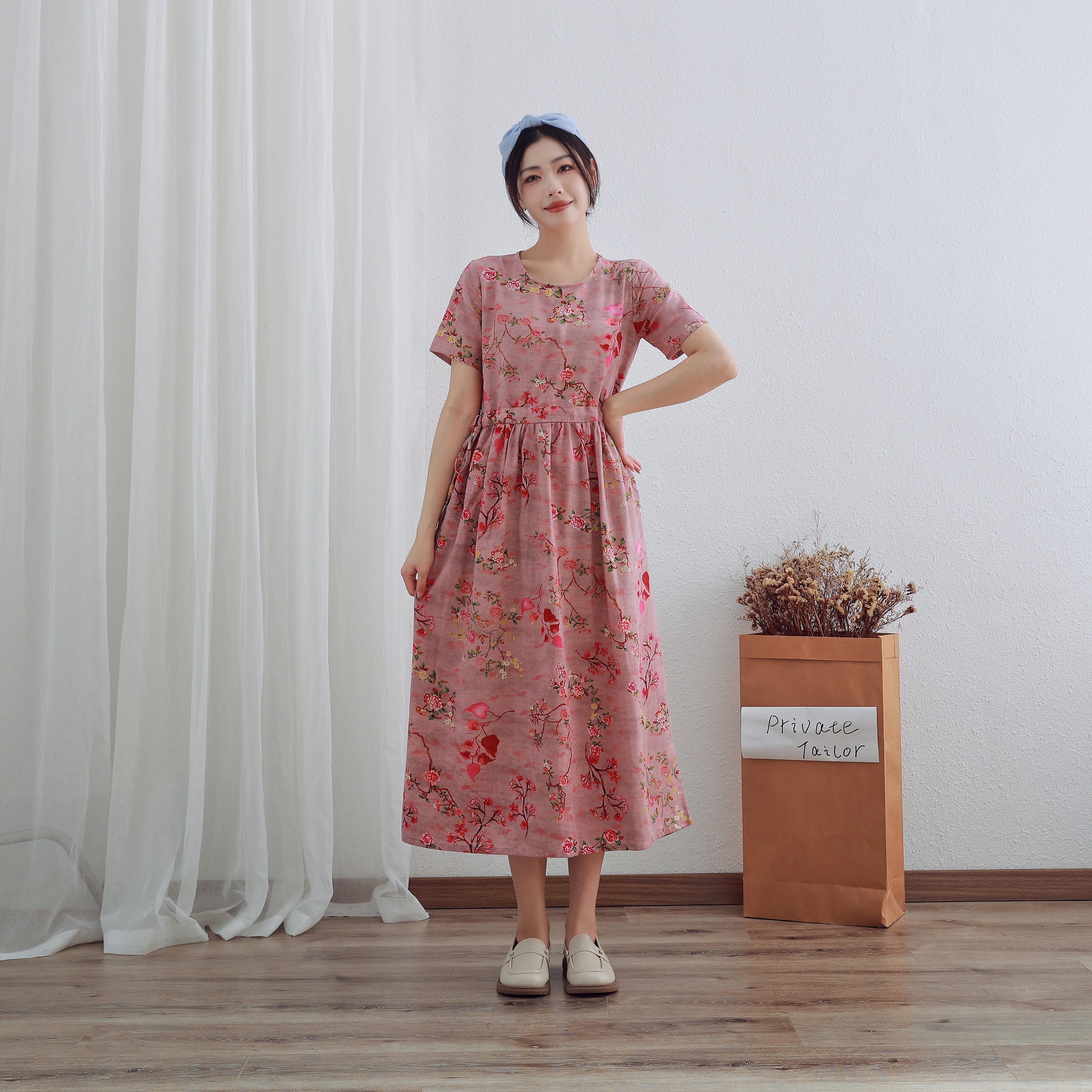 pink floral dress casual Z Supply Mavis Dulce Floral Midi Dress In Rose Mauve