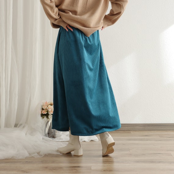 Corduroy Skirt Elastic Waist Skirts Soft Velvet Skirt for Women Party Skirt Loose Midi Skirt Custom Plus Size Skirt Spring Winter Fall Skirt Etsy UK