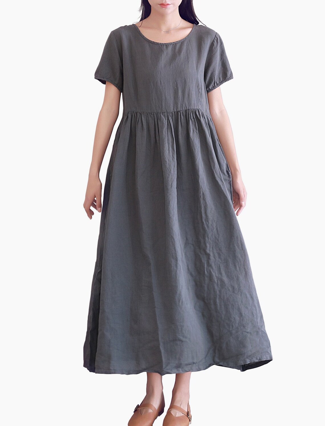 Casual Cute Cotton Dresses Women Loose Clothes 835