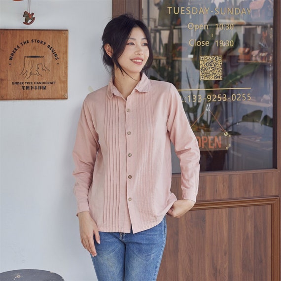 fall dress shirts for women Winter Heavier Fabric Tops Fall Shirts Warm Blouse Thicker Cotton Top Long Sleeves Shirt Blouse Outwear XS-6XL (HandMade Custom Plus Size)