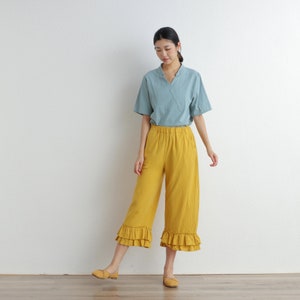 Relaxed Cotton Pants With Skirt