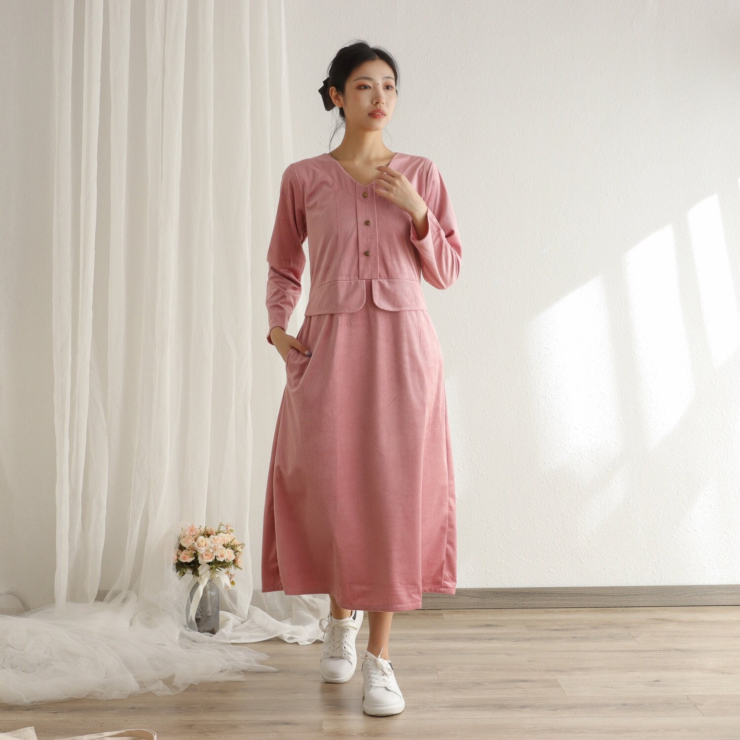 Salmon Bridesmaid Dress - Etsy