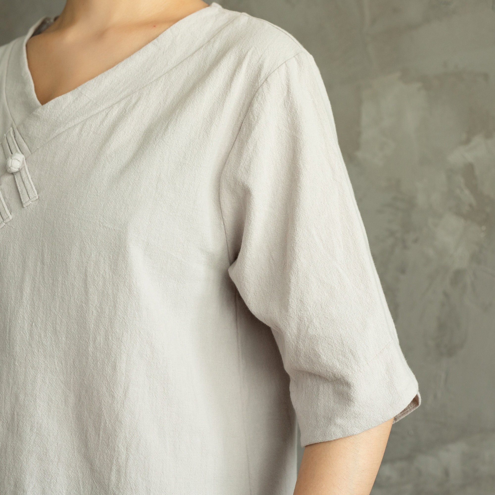 Women's Summer Cotton Tops Half Sleeves Blouse Casual - Etsy