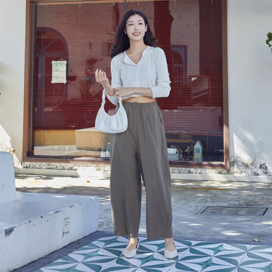 Elasticated Waist Cotton Pants