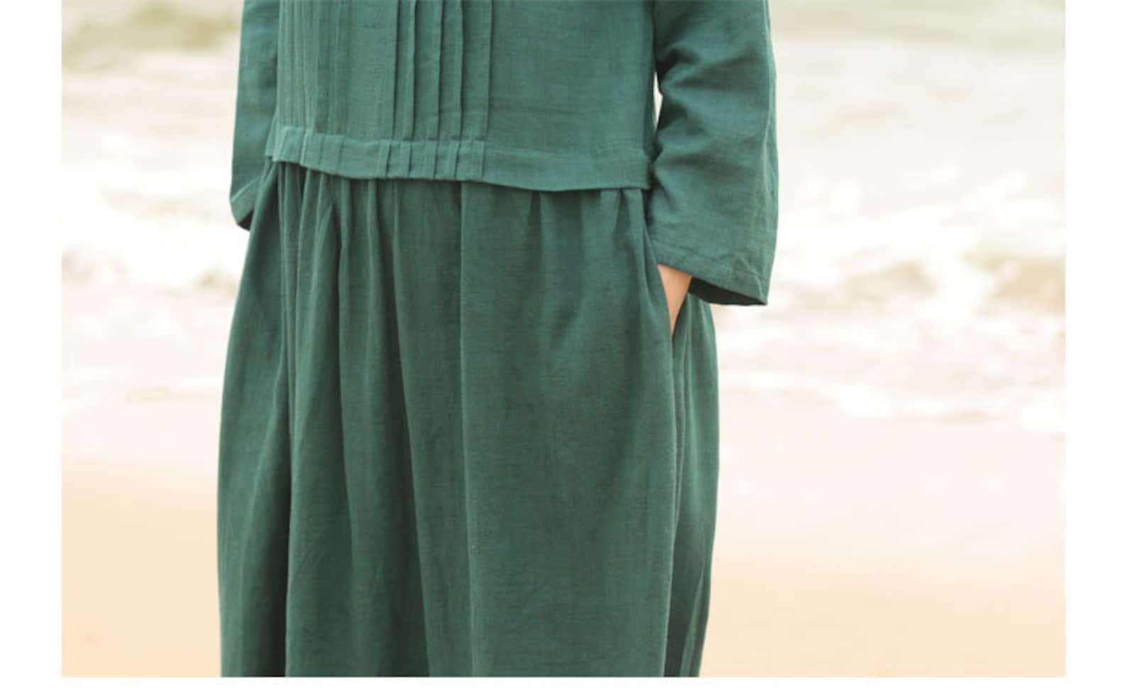Women Long Sleeves Cotton Dress Soft Casual Loose Tunics Shirt - Etsy