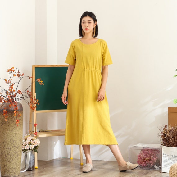 white christmas dresses Black Cotton Short Sleeve Midi Dress – MiMi-Michelle Boutique main image 0