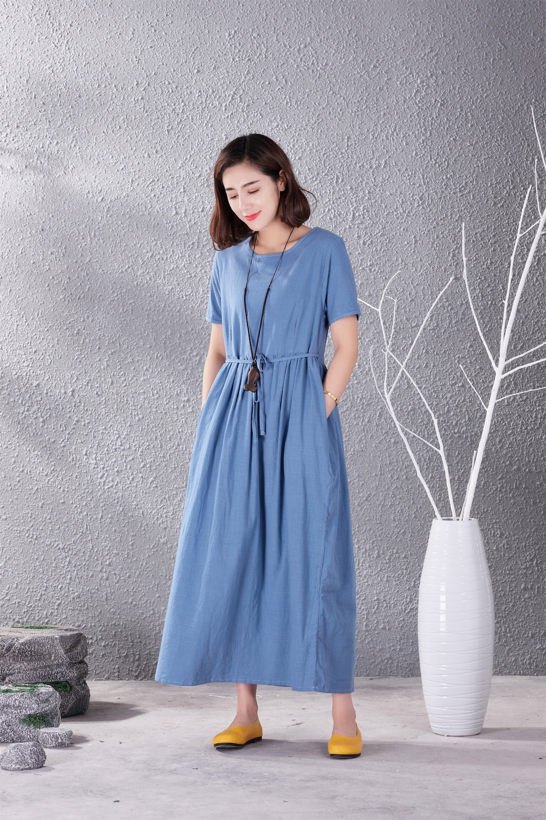 lavender dresses Puff Sleeve Midi Dress NITW Color:royal blue The 26 Best Ruffle