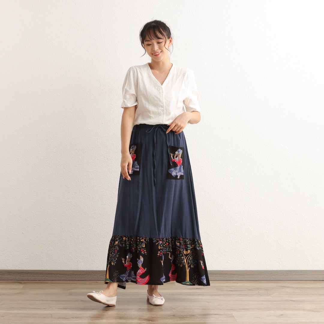 Art Été Pleated High Waisted White Skirt Cotton Blend For Women Summer Wardrobe Essential main image 1