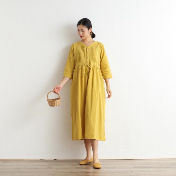chinese dress ladies Summer Fashion Women's Semi-Open Collar Print Loose Dress | Shop Dresses main image 1