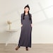 Women Cotton Dress Soft Casual Loose Robes Long Sleeves Shift Dress Boho Maxi Dresses Customized Dress Plus Size Clothing Linen